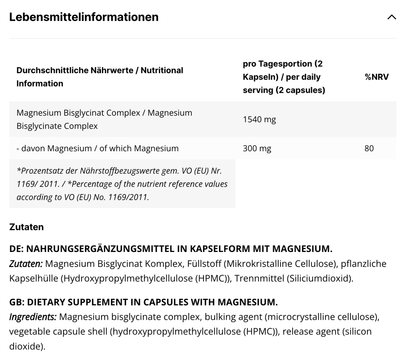 INLEAD Magnesium Bisglycinate 120 Kapseln – Bild 2