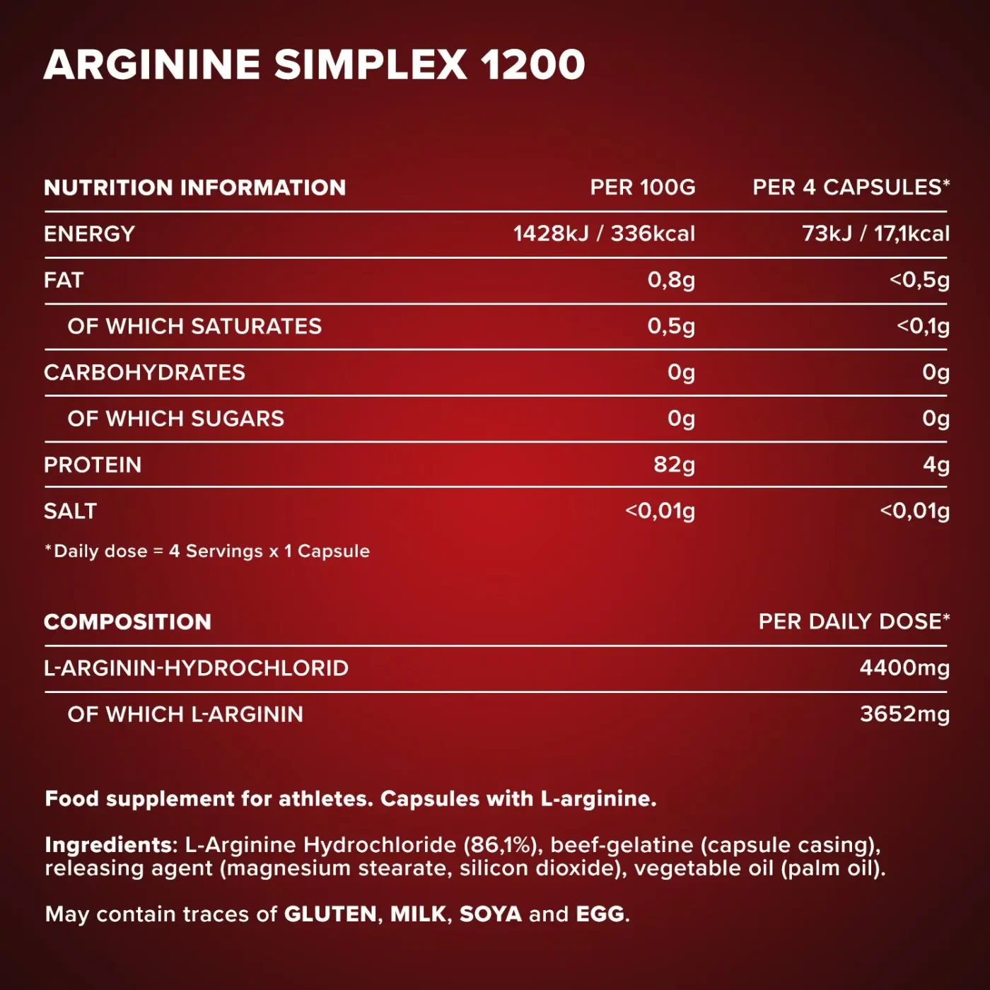 IronMaxx Arginin Simplex - 300 caps – Bild 6