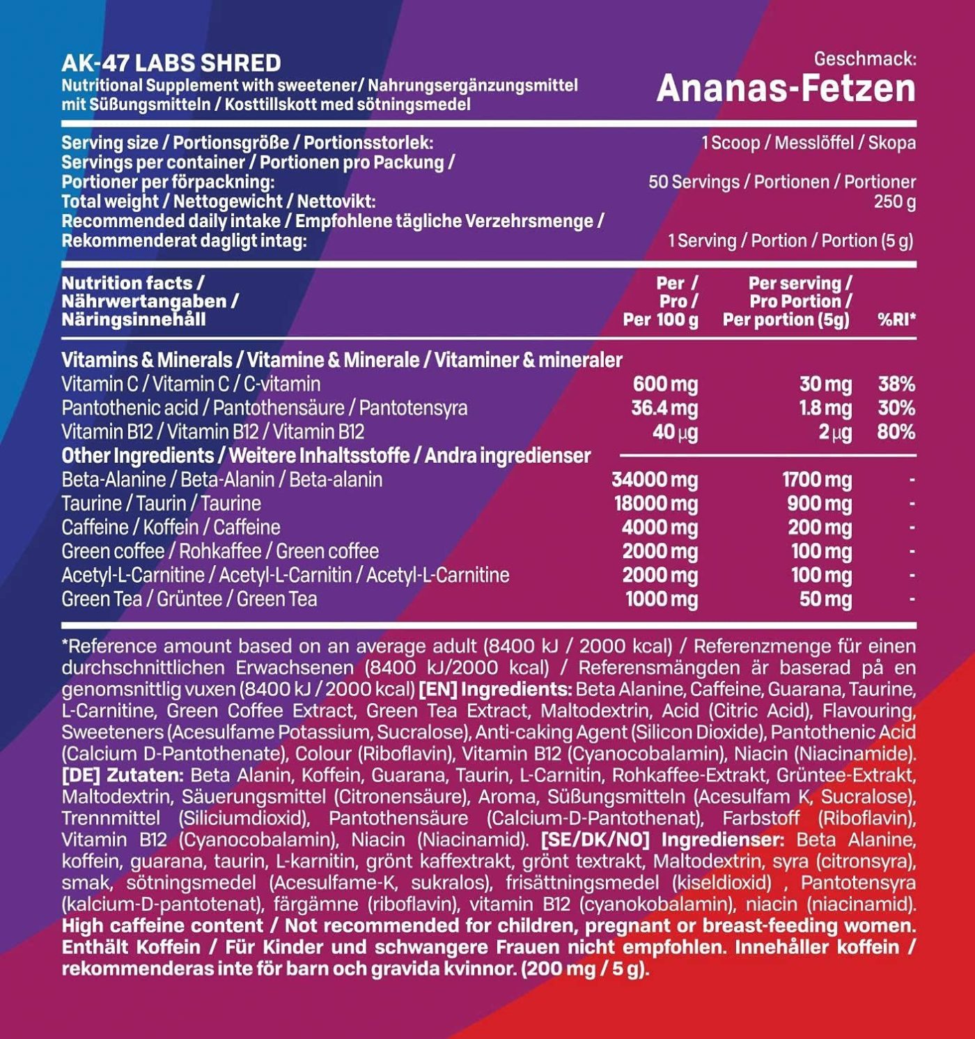 AK47 Labs Shred 250g – Bild 4