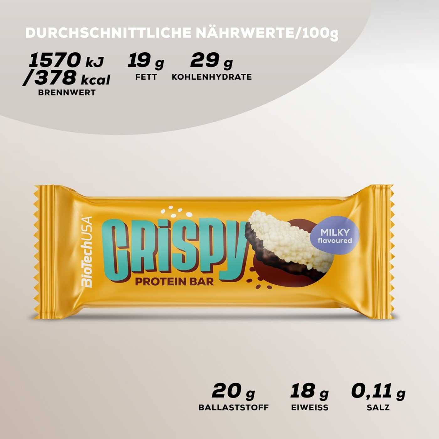 BioTech Crispy Protein Bar 16x40g – Bild 9