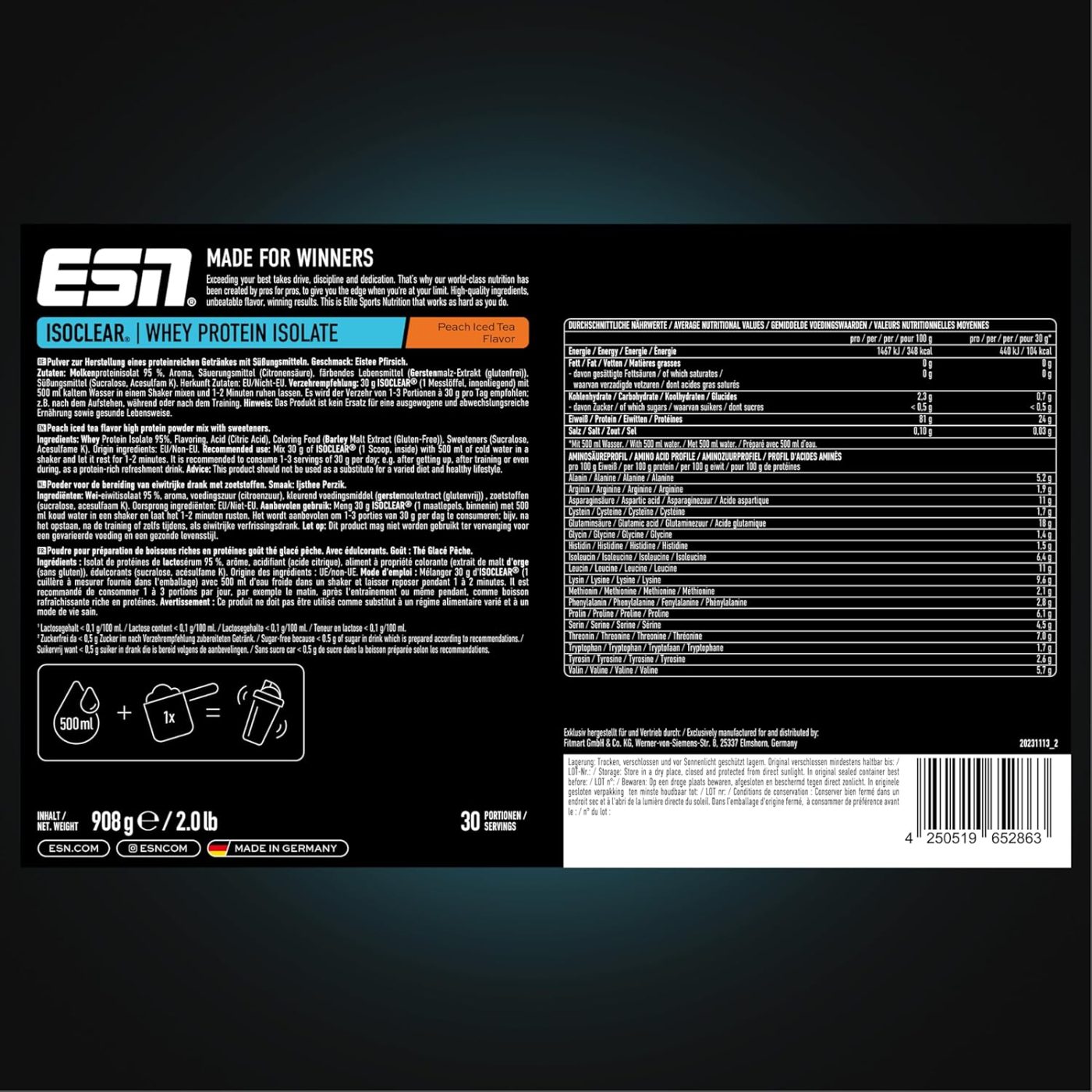 ESN ISOCLEAR Whey Isolate 908g – Bild 18